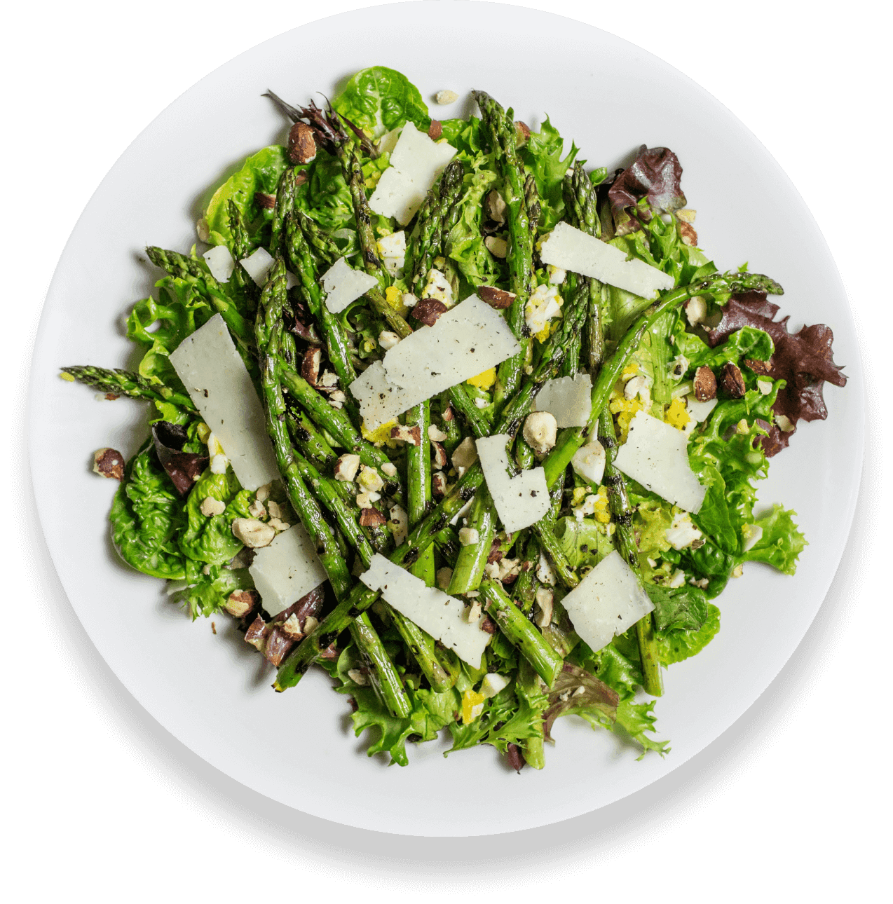 A plate of food with vegetables and cheese