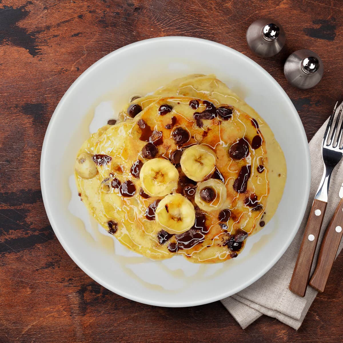 Chocolate Chip Banana Pancakes